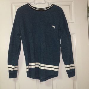 PINK sweater- navy blue